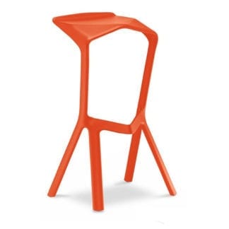 orangener Stuhl (Hocker) für Workshops